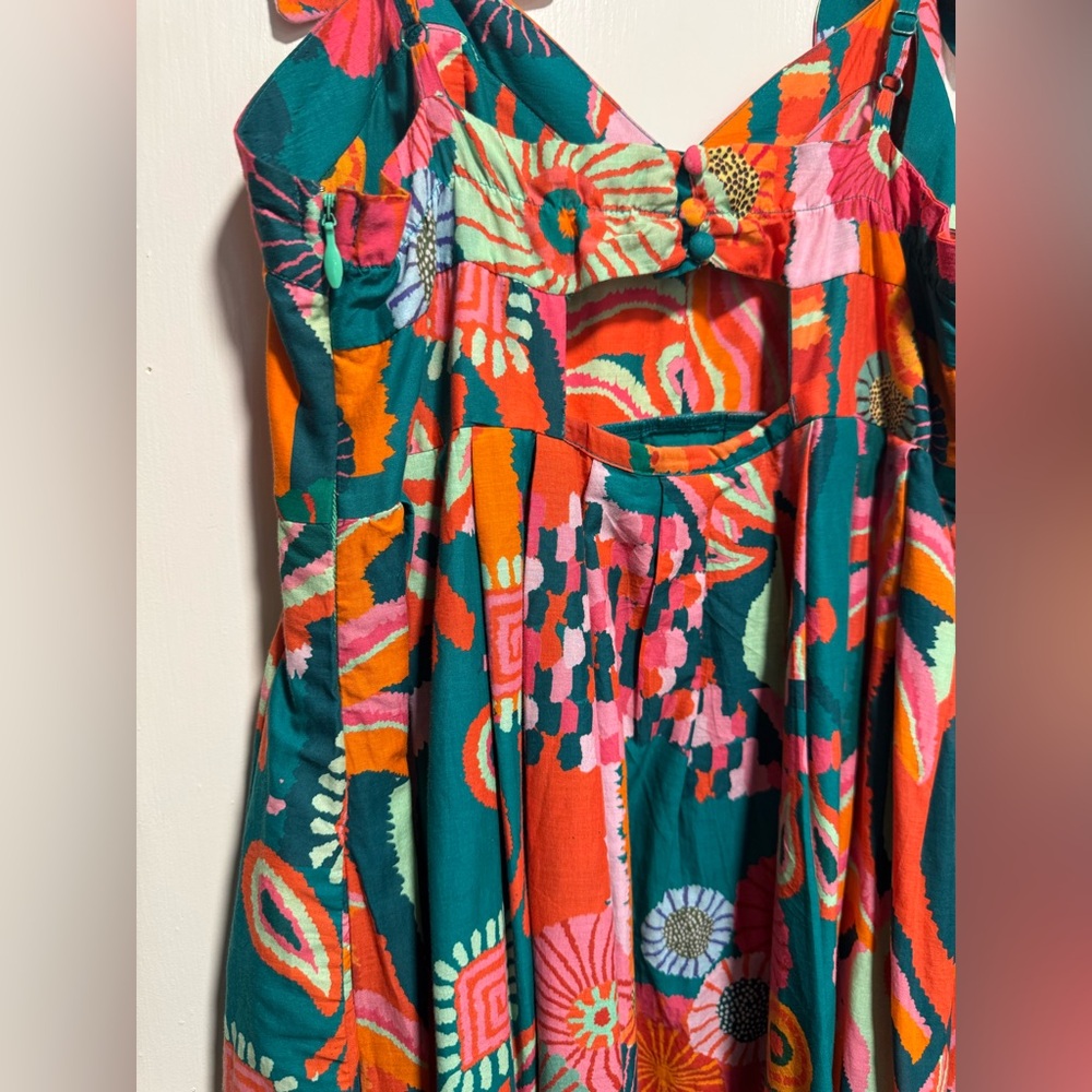 FARM Rio Pink and Green Floral High-Low Dress - Picture 8 of 13